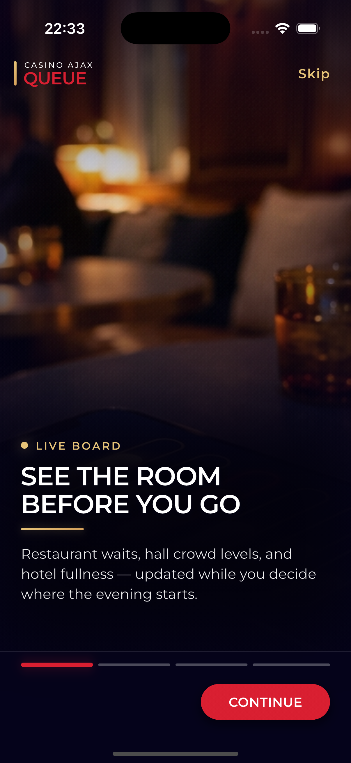 Onboarding screen introducing the Live Board
